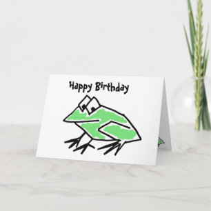 DF- Funny Cartoon Frog Birthday Card