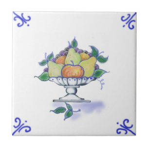 DFB08 Delft Fruit Basket Design Ceramic Tile