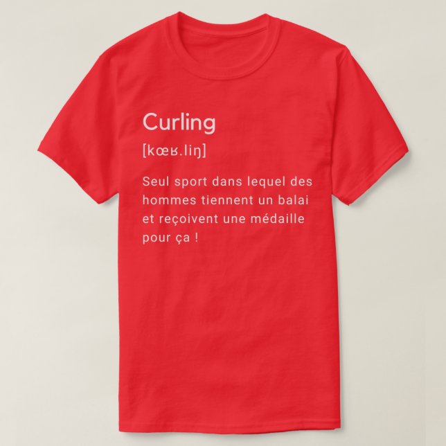 Dfinition drle du mot curling T-Shirt (Design Front)