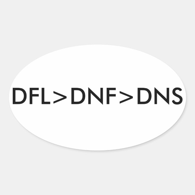 DFL > DNF > DNS OVAL STICKER (Front)