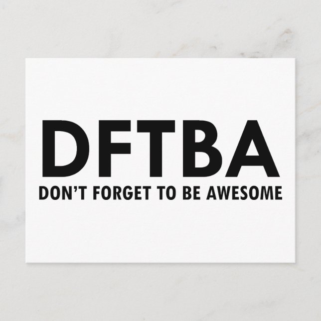 DFTBA POSTCARD (Front)