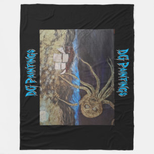 DG Paintings Kraken Fleece Blanket