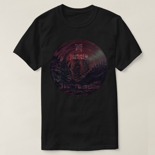 DG Paintings Maroon Forest T-Shirt (Design Front)