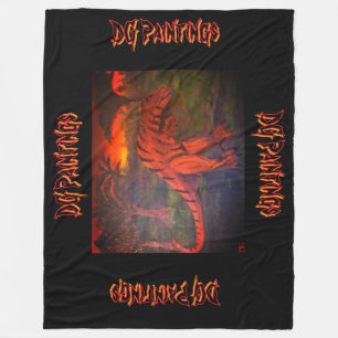 DG Paintings Stalking Dinosaur Fleece Blanket