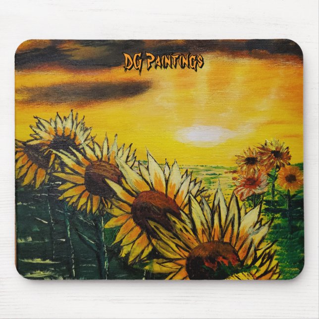 DG Paintings Sunflower Fields Mouse Pad (Front)