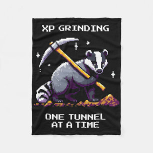 Dger Tunnel Pixel Gamer Style  Fleece Blanket