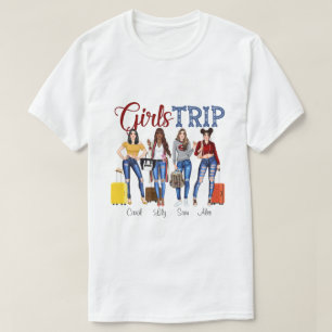 DH Personalised Girls Trip Shirt, Gift For Travel T-Shirt