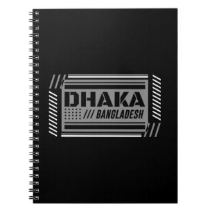 Dhaka Bangladesh Modern Typography Travel Design Notebook