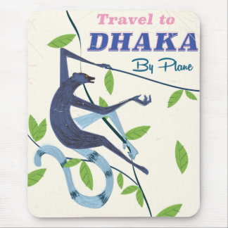 Dhaka, Bangladesh vintage vacation poster. Mouse Pad