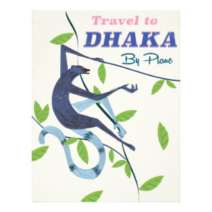 Dhaka, Bangladesh vintage vacation poster. Photo Print