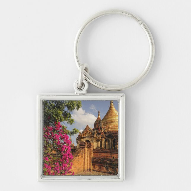Dhamma Yazaka Pagoda at Bagan (Pagan), Myanmar Key Ring (Front)