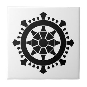 Dharma chakra tile
