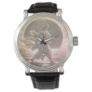 Dharma & Victory: Mythological Rama Engraved Art  Watch