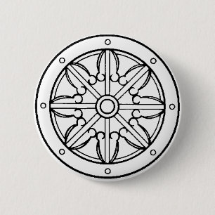 Dharma Wheel 6 Cm Round Badge