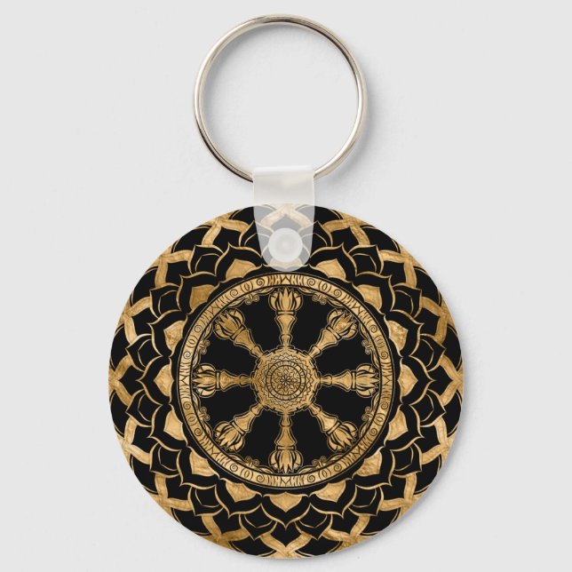Dharma Wheel - Dharmachakra Key Ring (Front)