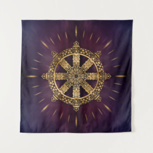 Dharma Wheel - Dharmachakra Tapestry