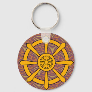Dharma Wheel Key Ring