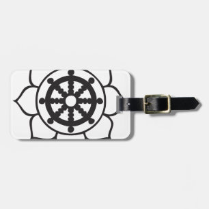 Dharma Wheel Lotus Luggage Tag