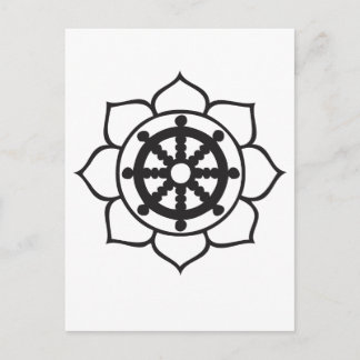Dharma Wheel Lotus Postcard