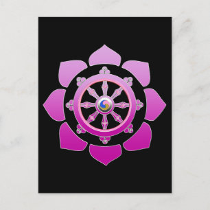 Dharma wheel postcard