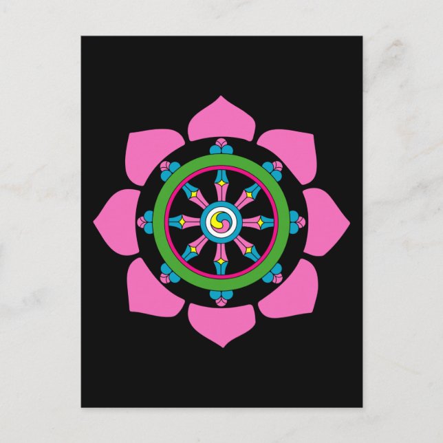 Dharma wheel postcard (Front)