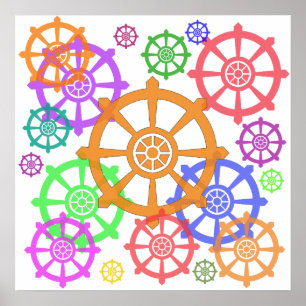 Dharma wheel poster