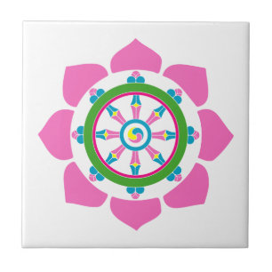 Dharma wheel tile