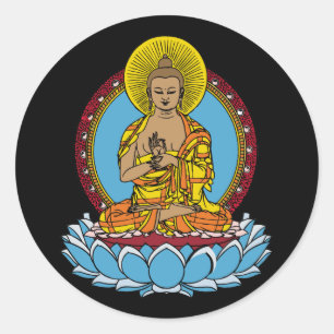 Dharmachakra Buddha Classic Round Sticker