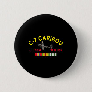 Dhc-4 Caribou Aeroplane Vietnam Veteran C 7 Caribo 6 Cm Round Badge