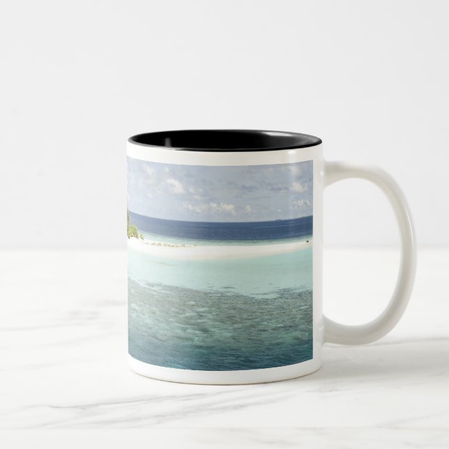 Dhiggiri Island, South Ari Atoll, The Maldives, Two-Tone Coffee Mug (Right)