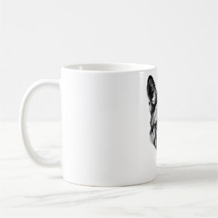 Dhole Head Black & White T-Shirt Coffee Mug