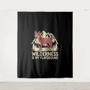Dhole Lover Wildlife Canid Asiatic Wild Dog Tapestry