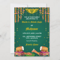 Dholki & Mehndi Night Invitation card
