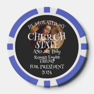 DHS CBP Liar Trump Church State Holy Empire USA 2 Poker Chips