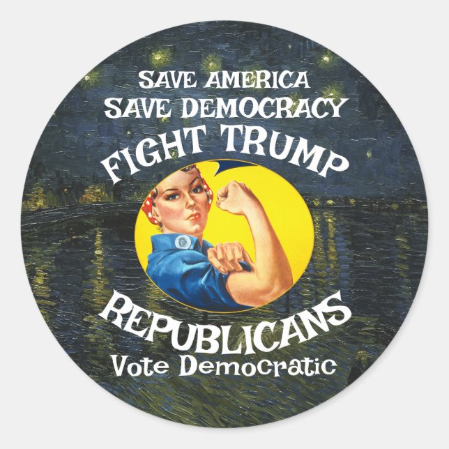 DHS CBP Patriotic America Maga Train Empathy ICE Classic Round Sticker (Front)