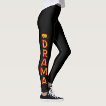 DHS Drama Logo leggings on leg