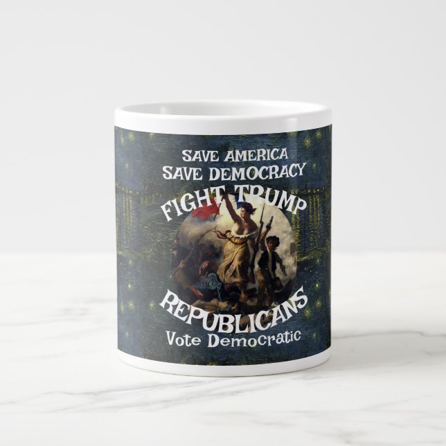 DHS FBI CBP Conservative Fascist Right Wing Party  Large Coffee Mug (Front)