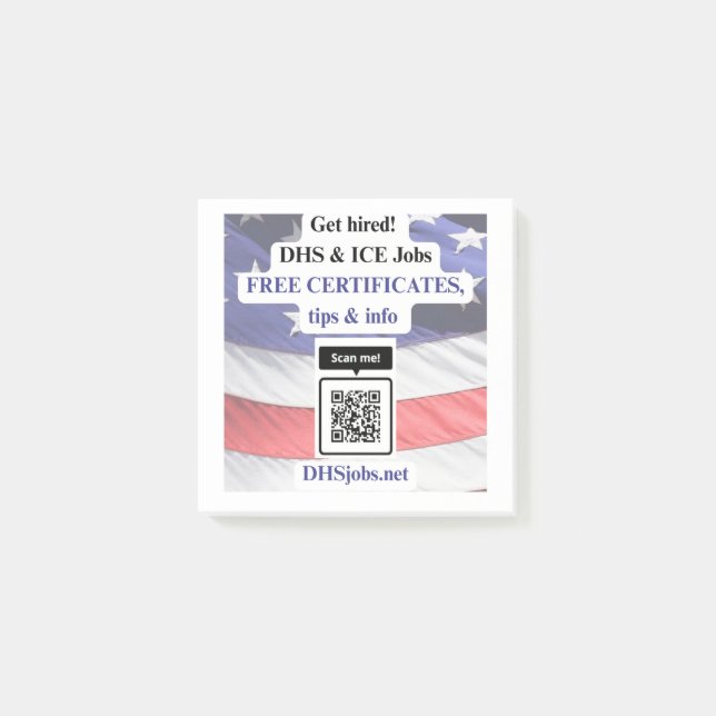 DHS & ICE jobs Post-Its Post-it Notes (Front)