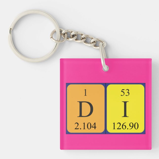 Di periodic table name keyring 4 (Front)