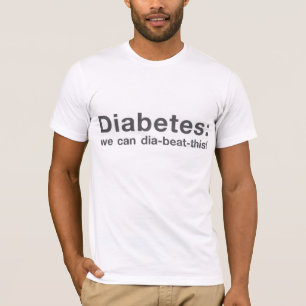 Dia-beat-this Diabetes Grey Funny T-Shirt