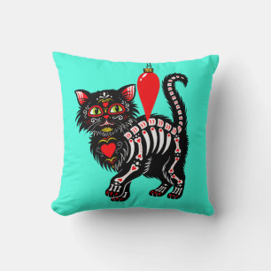 Dia De Los Christmas Kitty Cute Cushion
