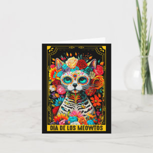 Dia De Los Meowtos Sugar Skull Cat Gift Card