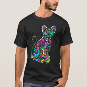 Dia De Los Meowtos Tee Cat Muertos Day of the Dead