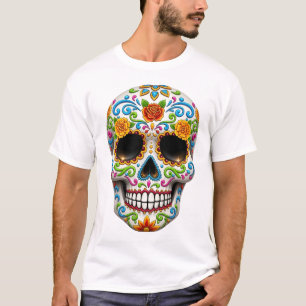 Dia de los muertes skull. Mexican Day of the Dead T-Shirt