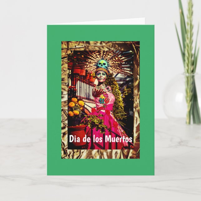 Dia de los Muertos, 5" x 7" Folded Greeting Card (Front)