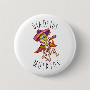 Día de los muertos 6 cm round badge