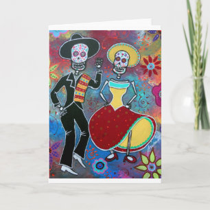 DIA DE LOS MUERTOS BAILAR MARIACHI CARD
