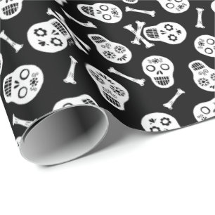 Dia de los Muertos Black and White Paper Skulls