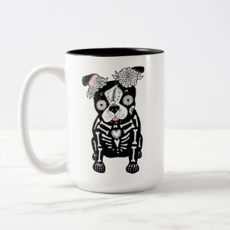 Dia de los Muertos Boston Terrier Frenchie Mug