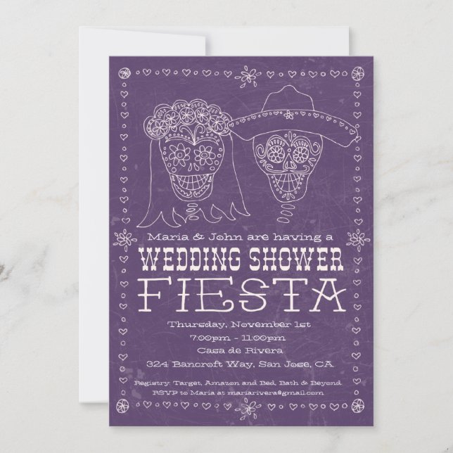 Dia de los Muertos Bridal Shower Invitation (Front)